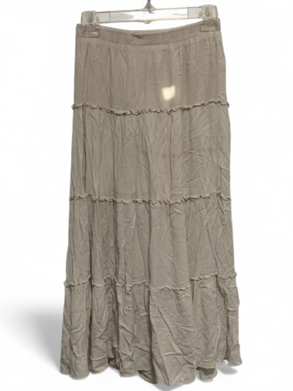 Aeropostale Cream Tiered Maxi Skirt